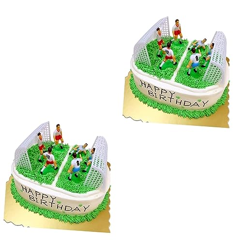 TOGEVAL 16 Stk Fußball-kuchendekor Fußballdekorationen Cupcake-topper Sportdekor Cupcake-zahnstocher Cupcake-verzierung Kuchendekoration Dekorationen Für Fußballpartys Fußball Zeug von TOGEVAL