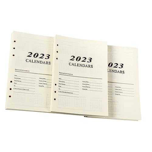 TOGEVAL 176 Blätter 2023 Loseblatt-nachfüllungen Liniertes Notizbuch Nachfüllbares Papier Hefterpapier Studieren Mini-sammelalbum-ordner Budgetplaner-beilagen Dorisches Gelbes Papier von TOGEVAL