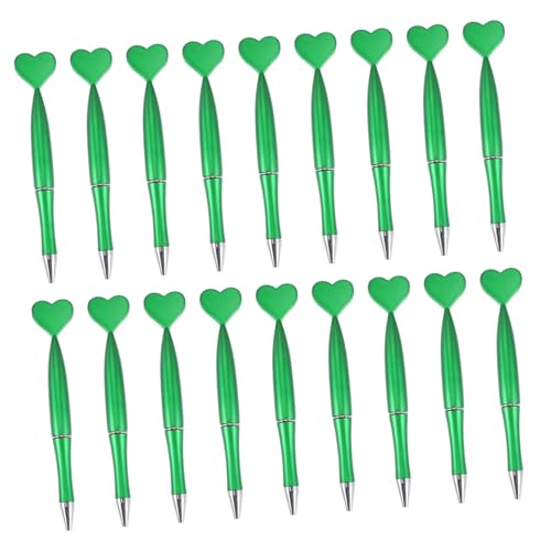 TOGEVAL 18 Stk Liebe Kugelschreiber Textmarker Stift Zur Unterschrift Farbige Tintenstifte Kugelschreiber Mit Feiner Spitze Metallische Gelstifte Herz Kugelschreiber Green Perlmuttfarbe von TOGEVAL