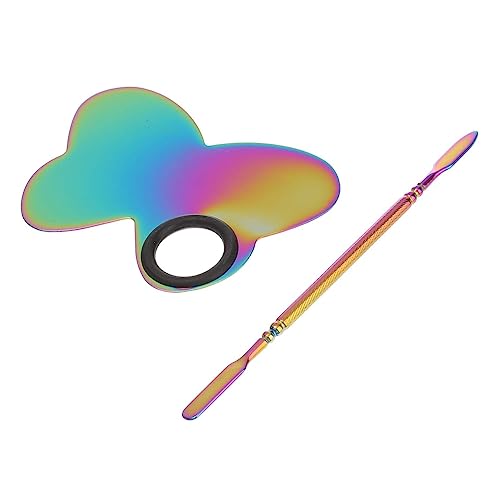 TOGEVAL 1Satz Kosmetik Mischpalette Schmetterlingsform Make Up Palette mit Spatel zum Mischen von Nagellack und Pigmenten Einfach zu Reinigen und Praktisch für Nail Art TOGEVAL 1Satz Kosmetik Mischpalette Schmetterlingsform Make Up Palette mit Spatel zum Mischen von Nagellack und Pigmenten Einfach zu Reinigen und Praktisch für Nail Art von TOGEVAL