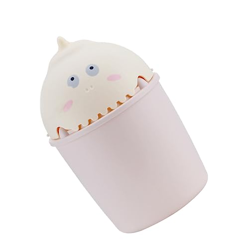 TOGEVAL 1stk Dinosaurier-mülleimer Müllcontainer Bin Einfacher Menschlicher Mülleimer Cartoon-mini-mülleimer Clamshell-abfalldose Schlafzimmer Mülleimer Mit Deckel Spielsachen Rosa Plastik von TOGEVAL