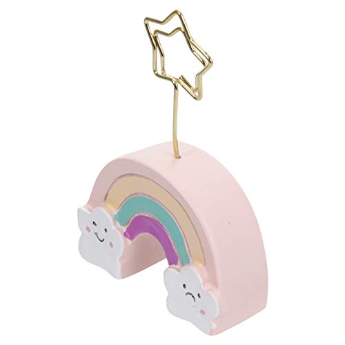 TOGEVAL 1stk Geschäftskartenhalter Memo-clip Regenbogen-fotoständer Regenbogen-fotoclip Notizhalter in Regenbogenform Cartoon-clip Tischnummernklemme Papiernotizklammer Harz Colorful von TOGEVAL