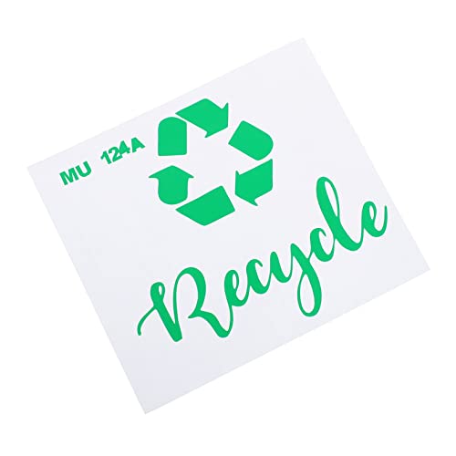 TOGEVAL 1stk Müllklassifizierungszeichen Wand Klebrig Aufkleber Für Mülltonnen Etiketten Mülleimer-recycling-aufkleber Beschriftungsaufkleber Müllsortierung Embleme Pvc Green von TOGEVAL