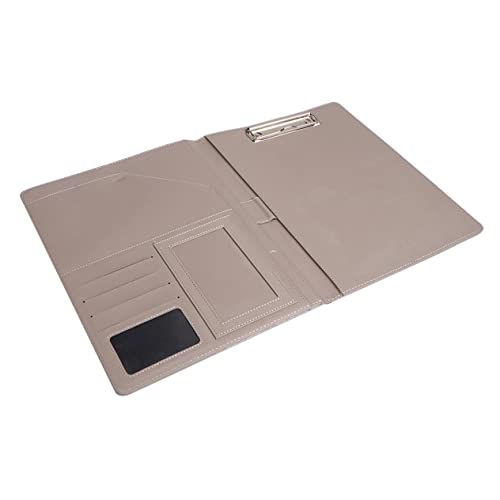 TOGEVAL 1stk Ordner Aus Leder Büroklammerordner Mappen Für Hefter Portfolio-dokument-organizer A4 Ordner Halter Papierordner A4 Padfolio-organizer Dokumentenorganisator Aktenordner Grey von TOGEVAL