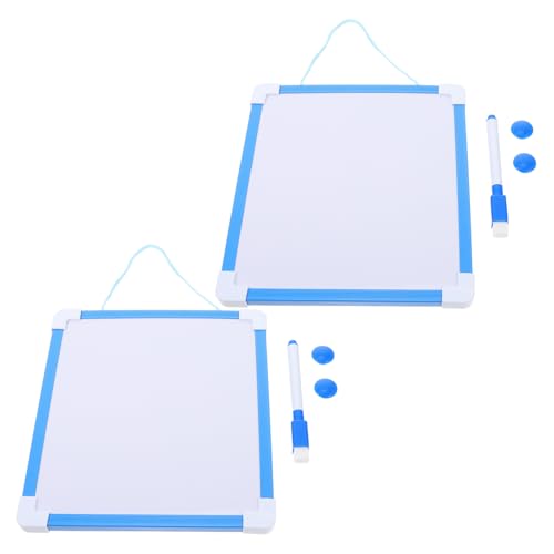 TOGEVAL 2 Sätze Tafel Wandhängendes Whiteboard Lustiges Kinderlernspielzeug Abwischbares Zeichenbrett Wandmontiertes Whiteboard Zum Aufhängen Whiteboards Für Studenten Blue Plastik von TOGEVAL