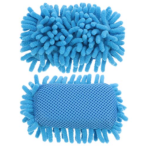 TOGEVAL 2 Stk Chenille-radiergummi Whiteboard-radiergummis Trocken Abwischbarer Radiergummi Whiteboard-staubtuch Kreideradierer Für Tafel Mini-whiteboard Planke Blue Chenille Und Schwamm von TOGEVAL