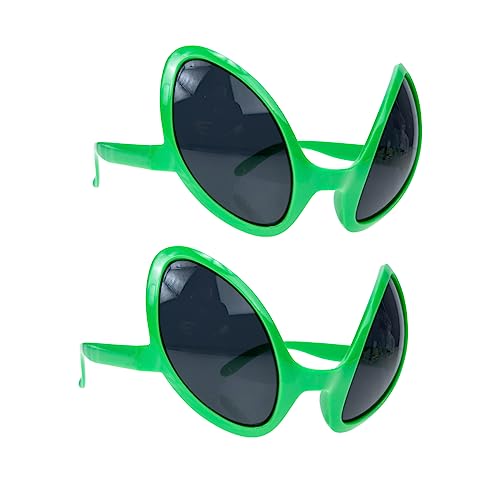 TOGEVAL 2 Stück Alien Sonnenbrille Für Party Und Cosplay Lustige Modellierbrille Mit Futuristischem Design Ideal Für Karneval Fasching Und Mottopartys Perfekte Requisite Für von TOGEVAL