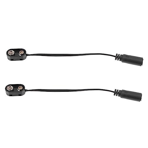 TOGEVAL 2 Stück Effektor Batteriekabel Effektor Zubehör Patchkabel Für Gitarre Effektordraht Stromkabel Gitarrenpedalkabel Gitarrenkabel Kabel Zubehör Effektorkabel Pvc Schwarz von TOGEVAL