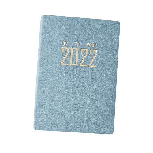 TOGEVAL 2022 Planer Tägliches Terminbuch Arbeitsnotizblock Büro-notizblock Wochenplan Terminnotizbuch Notizblock Planen Tagesnotizbuch 365 Kalender-notizbuch Das Büro-notizbuch Blue Papier von TOGEVAL