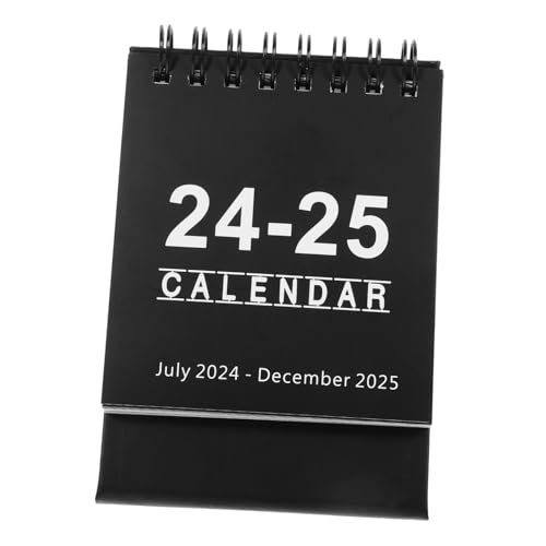 TOGEVAL 2024 Mini Tischkalender Mini-tischkalender Standkalender Flip-tischkalender Kalenderplaner Für Die Arbeitsplatte Staffelei Jahreskalender 2025 Stehender Kalender Dezember Papier von TOGEVAL