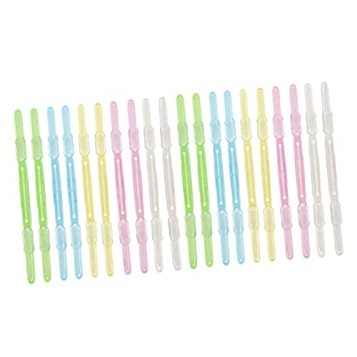 TOGEVAL 20St Plastikbinder büroartikel büromaterial bürogadges office supplies cartape Büroklammer Feilenstreifenbefestigungen schnellhefter Papier befestigen Loseblatt-Clips Colorful von TOGEVAL