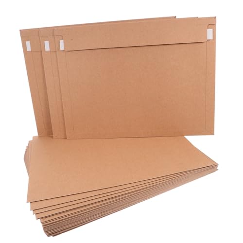 TOGEVAL 25st Dokumentenversandtasche Foto-mailer Kartonumschlag Briefumschläge Versandumschlag Versandtaschen Aus Pappe Verpackungsmaterial Für Kleine Unternehmen Brown 250g Graues Papier von TOGEVAL