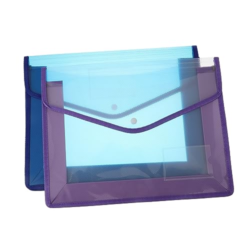 TOGEVAL 2St Aktenhalter auflageboxen aufbewahren box büroorganizer erweiterbare Ordner Taschen-Organizer-Beutel briefumschläge Aktentasche mit Druckknopf Aktenaufbewahrungstaschen PVC von TOGEVAL