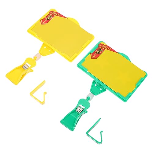 TOGEVAL 2St rahmen clip Obst-Display-Schild Etikettenhalter aufclipsen Regaletikettenhalter aus Draht preisschilder halter Preisanzeige Etikettenständer Preisschildhalter Plastik von TOGEVAL