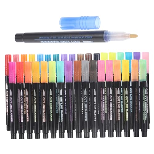 TOGEVAL 36st Stift Färbemarker Fluoreszierender Textmarker Pastell-textmarker Glitzermarker Markierungen Masse Schulbedarf Schicke Marker Bulk-marker Farbmarker Bürobedarf Acryl von TOGEVAL