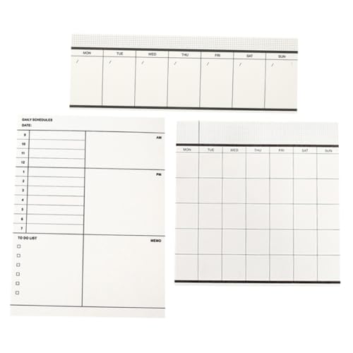 TOGEVAL 3St Planer büromaterial office supplies Memo-Block memo pad Notizblöcke für den täglichen Gebrauch Zerreißbarer täglicher Notizblock kompakter Notizblock kleiner Notizblock Papier von TOGEVAL