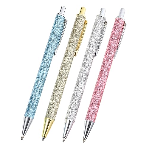 TOGEVAL 4 Stück Kugelschreiber Stifte feine Spitze glatt schreibende Stifte farbige Gelstifte Stift-Party-Gefälligkeiten ballpoint pen kugleschreiber Zeichenstifte aus Metall Druckstift Pu von TOGEVAL