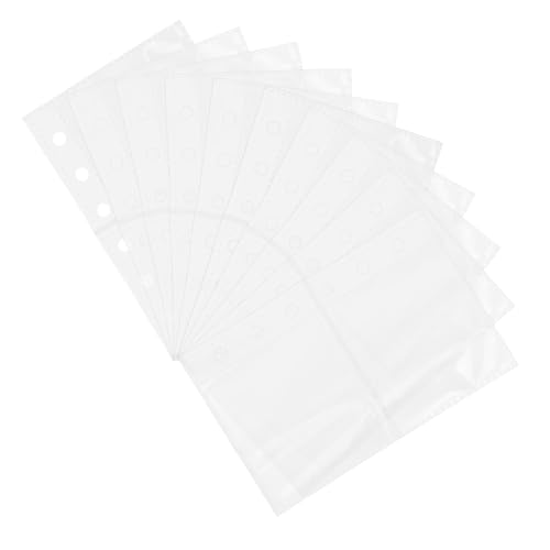 TOGEVAL 50 Stück Blätter Sammelalbum Kartenschutz Wiederverwendbar Block Sammelkartenhüllen Kredit Fotoalbumeinlagen Bindemittel Foto Protektoren Kartenbinder Aufkleber Transparent PVC von TOGEVAL