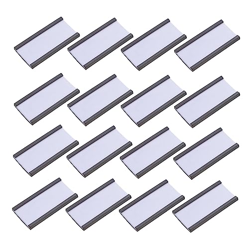 TOGEVAL 50 Stück Etikettenhalter Magnetischer Etikettenclip Für Lager Stecker Klarer Präsentationsständer Magnetische Etikettenkarten Produkt Magnetischer Ständer Aufbewahrungskorb Black von TOGEVAL