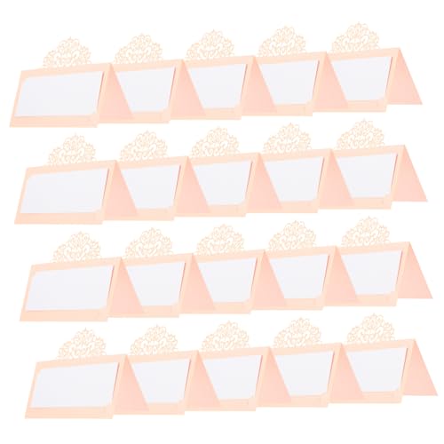 TOGEVAL 50 Stück Platzkarte Für Die Hochzeit Platzkarten Für Hochzeiten Hochzeitstisch Leere Hochzeitsschilder Reservierte Hochzeitskarten Party 210 g Doppelseitiges Perlmuttpapier Rosa von TOGEVAL