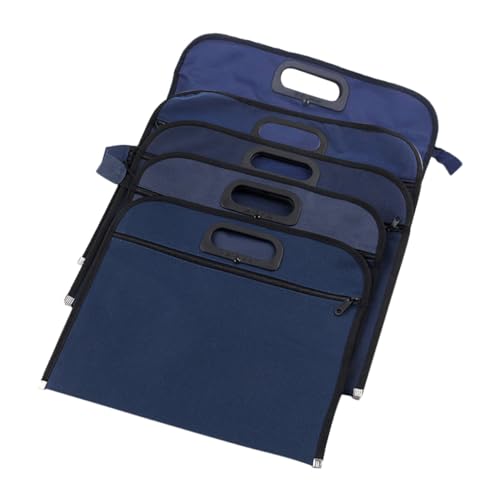 TOGEVAL 5St Aktenhalter Geschäftsordner Dokumentenhandtasche Wasserdichte Aktentasche aufbewahrungssack storage pockets Dokumentenhalter aus Oxford-Stoff Aktenordner mit Reißverschluss von TOGEVAL