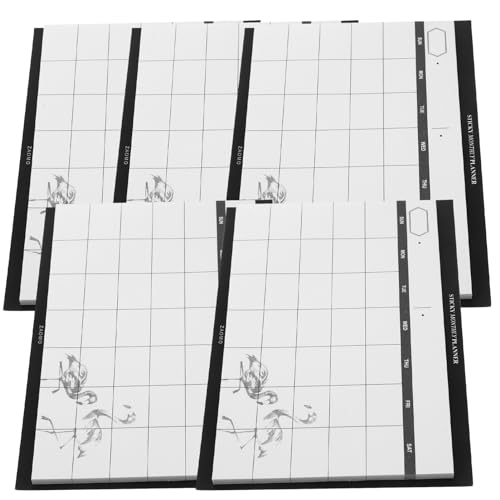 TOGEVAL 5St Haftnotiz Wochenplaner wöchentlicher Schreibtischplaner täglicher Notizblock Tagesablauf desk calendar studienplaner Monatsplaner monatliche Zeitplan-Notizblöcke Papier von TOGEVAL