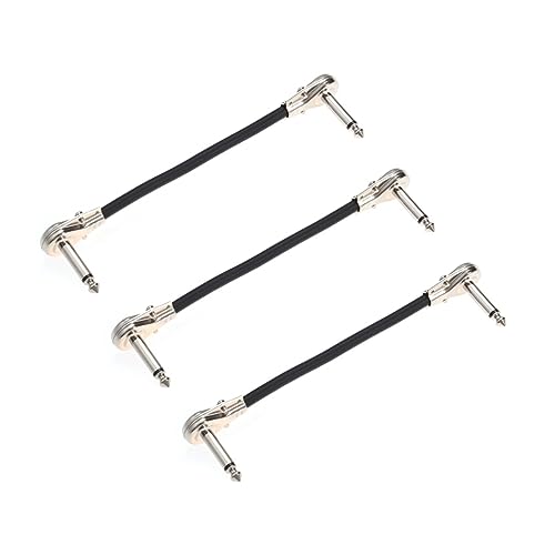 TOGEVAL 6 Stück Gitarren Patchkabel Instrumentenkabel Flachkopf 15 Cm Gitarrenkabel Für Bass Keyboard Effektpedale Von Rechts Nach Rechts von TOGEVAL