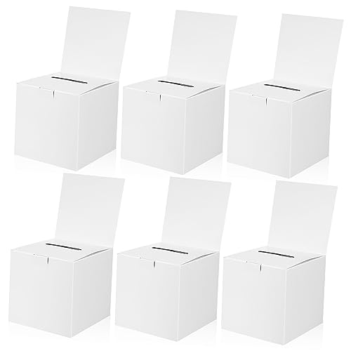 TOGEVAL 6 Stück Kartons Lotterieboxen Tombola-Korb Tombola-Losbehälter Geldbanken storage boxes aufbwahrungs-box pappschachtel Schachteln zum Verpacken von Geschenken Tombola-Körbe Papier von TOGEVAL