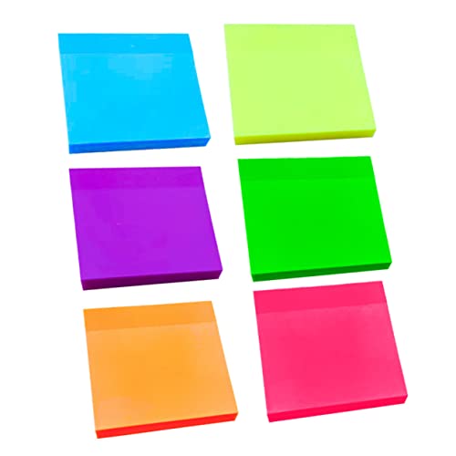 TOGEVAL Büromaterial 6er Set Selbstklebende Memo Pads Farben Praktische Haftnotizen Für Schule Büro Und Zuhause Wiederverwendbare Notizzettel Für Kreative Schulsachen von TOGEVAL