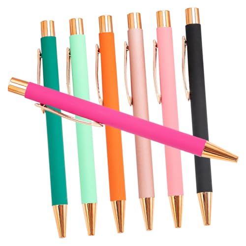 TOGEVAL Kugelschreiber Touchpen 7er Set Kugelschreiber Verschiedenen Farben Multifunktionale Kugelschreiber Für Den Alltag Bürobedarf Und Schule Rosé Pink Mintgrün Kuli Set von TOGEVAL