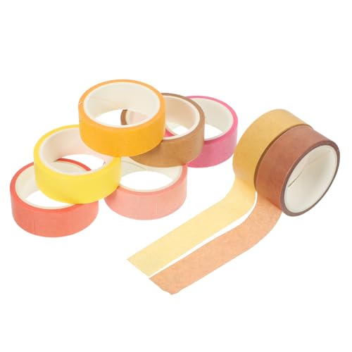 TOGEVAL 8 Rollen Notizbuch Diy Washi Tape Washi-klebeband Washi Tape Zum Basteln Selbstklebendes Washi-tape Kunstband Dekor Notizbuch Washi Tape Tagebuch Washi Tape Japanisches Papier von TOGEVAL