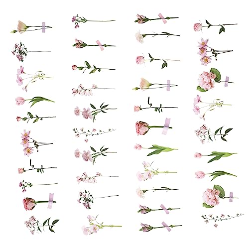 TOGEVAL 80 Blatt Aufkleberpaket für Haustiere buchstaben aufkleber buchstaben sticker Buchstabenaufkleber floraler Scrapbooking-Aufkleber verschiedene Blumenaufkleber Aufkleber machen von TOGEVAL