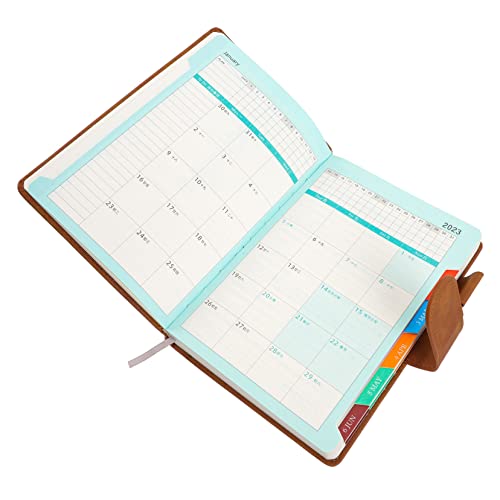 TOGEVAL Arbeitskalender Dinge zu tun Notizbuch Notizblock Kalender-Whiteboard kleiner Planer Planer-Aufkleber lernplaner studienplaner time management Planblock Zeitplan Kalender Pu Brown von TOGEVAL