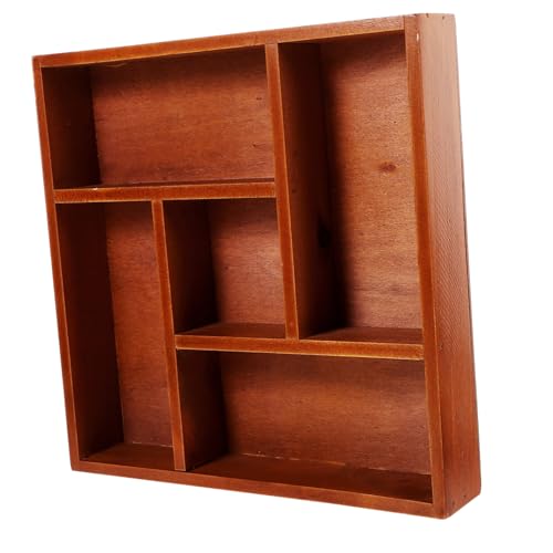 TOGEVAL Aus Holz Mit Mehreren Fächern Schubladen Schminktisch Schreibtischorganizer Kommode Schreibtisch-organizer Aus Holz Make-up-tablett-organizer Hölzern von TOGEVAL