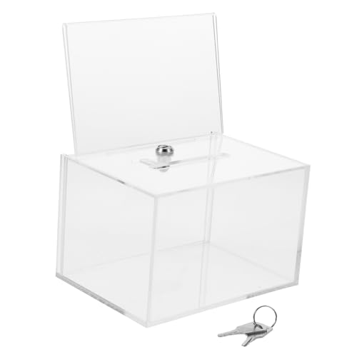 TOGEVAL Box Transparent Vorschlag Box Aufbewahrungsbehälter Für Abstimmung Geld Aufbewahrungsbehälter Briefpostbehälter Acryl von TOGEVAL