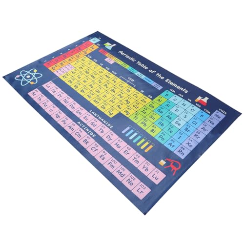 TOGEVAL Chemisches Periodensystem Chemie Poster Aufkleber mal Tabellenbuch Merch periodensystem poster Chemie-Poster deko Wissenschaftsplakate Periodensystem der Chemie Seidentuch Colorful von TOGEVAL