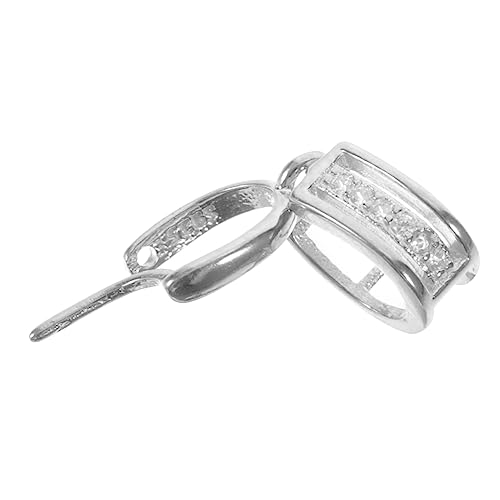 TOGEVAL Diamant-Anhänger-Schnalle bastelzeug bastelbedarf Schmuckanhängerverschlüsse DIY Halskette Anhänger Verschluss Klemmclip aus Legierung Klemmverschluss s925 Silber Silver von TOGEVAL