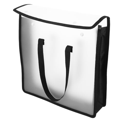 TOGEVAL Handliche Businesstasche Aktentaschen mit Schnalle Tasche für Akte Dokumentenorganisator Beutel für Männer auflageboxen aufbewahren box Dateiordner Ordnersichere Taschen PVC Black von TOGEVAL