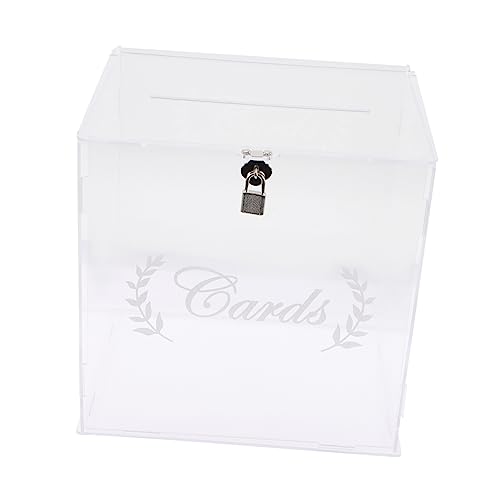 TOGEVAL Kastenkasten Tombola-box Briefkasten Spendenbehälter Durchsichtige Kartons Hochzeit Nachrichtenkarte Klares Sparschweinglas Gefälschte Umhüllen Glückwunschkarte Acryl von TOGEVAL