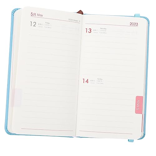 TOGEVAL Notizbuch 2023 the notebook noteboon planenösen notepad Agenda Notizblock Notizbuch Neujahr 2023 schülerkalender Zeitplanheft 2023 Studenten Planer Notizblock Papier Sky-blue von TOGEVAL