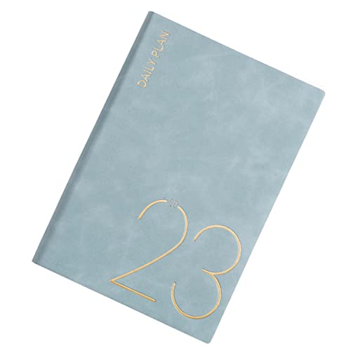 TOGEVAL Notizbuch Notizbücher für die Arbeit Tagesplaner 2022-2023 Terminkalender 2023 Agendaplaner schülerkalender büromaterial Studienplanblock täglicher Notizblock Dowling-Papier Blue von TOGEVAL