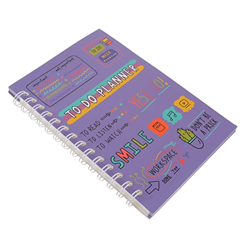 TOGEVAL Notizbuch büromaterial office zubehör student planner Notizheft Pläne Studenten Jahresnotizblock Multifunktions-Notizblock Jahresplan Notizblock Studenten Notizblock Papier Violett von TOGEVAL