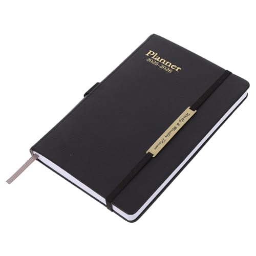 TOGEVAL Notizbuch tragbarer Planer-Notizblock Büroplan-Notizblock To-do-Listenplaner lernplaner academic planner nootbook Englischer Ausgabeplaner Planungshandbuch Aluminiumlegierung Black von TOGEVAL