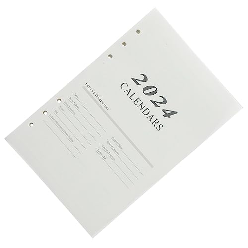 TOGEVAL Planer 2024 Liste Notizbuch im Taschenformat dekorativer Agenda-Notizblock leer büroartikel bürobedarf Notizblöcke für den täglichen Gebrauch praktischer Schreibblock Papier Weiß von TOGEVAL