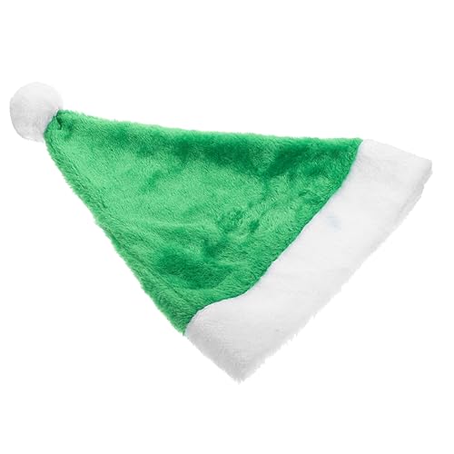 TOGEVAL Plüsch-Weihnachtsmütze gestrickte Weihnachtsmütze Weihnachtsmützen Masse weihnachtsbekleidung weihnachtsklamotten weihnachtsmütze Party-Weihnachtsmütze kurzer Plüsch Green von TOGEVAL