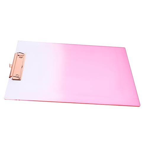 TOGEVAL tragbares Klemmbrett Schreibhilfe Klemmbrett Büro-Klemmbrett wiederverwendbares Klemmbrett write board schreibunterlage schule Tafel schreiben klemmbrett versorgung Acryl Rosa von TOGEVAL