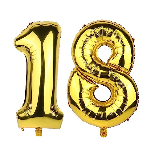 12 Stück 1 Set Konfetti Luftballons Zahlenballons 18 Jahre Alt Partygeschenke Zahlenballons 18 Jahre Alt Ballons Geburtstagsballons Druckballons Latexballons Für TOKIDNY von TOKIDNY