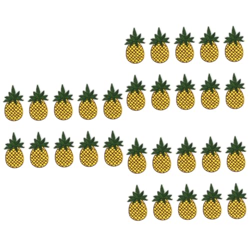 30 Stk Flecken Vorhangdekoration Tasche bestickter Aufnäher Ananas-Aufkleber Rucksack-Patches Tücher appliziert Aufkleber Glitzerdekor Cartoon-Patches gestickte Patch-Aufkleber TOKIDNY von TOKIDNY