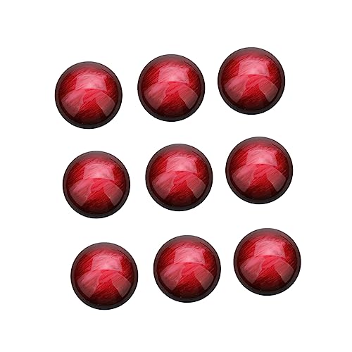 TOKIDNY 1 30 Stück Schmuckmaterial Selber Machen Cabochon-scrapbooking Achat Diy Bastelanhänger Charms Halbrunder Flatback Kreis Cabochons Mit Flacher Rückseite Cabochons Aus Stein Rot von TOKIDNY