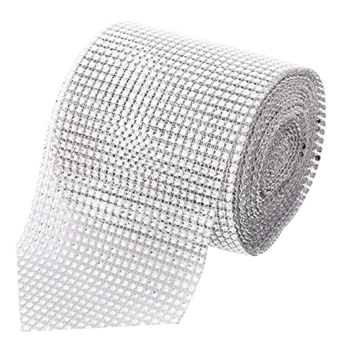 TOKIDNY 1 Rolle Strass Mesh Band Bling Diamanten Wickelband Für Hochzeitsdekoration Tischdeko Und Cake Topper Glitzerndes Wickelband Für Hochzeitstorte Und Festliche Anlässe von TOKIDNY